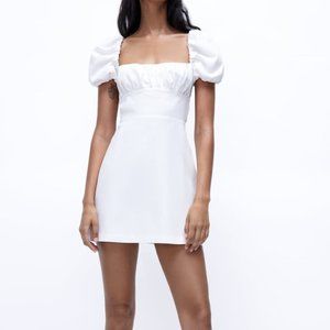 Zara Linen Blend Mini Dress